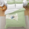 Kozyhvn Full Size Comforter Sets Light Green Reversible Bedding Set,
