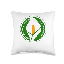 Fenian Clothing Irish Republican Easter Lily Throw Pillow, 16x16, Multicolor