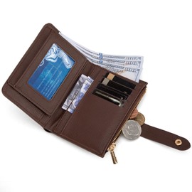 Montana West Rfid Wallet Bifold Women's Wallets Card Cases & Money Organizers Small Cash Wallet for Female Ladies Compact Zipper Pocket Wallet with Multi Card Slots