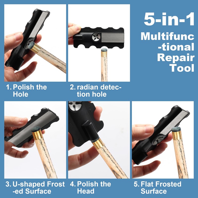 36pcs Pool Cue Repair Kit 12 Billiard Cue Tips, 2