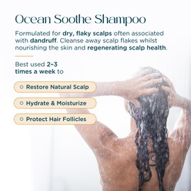 Abundant Natural Health Ocean Soothe Scalp Control Shampoo with Highly Concentrated Magnesium Salt and Cucumber Juice to Hydrate Dry, Flaky Scalps, Nourish and Protect Hair Follicles, 300mL