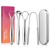 Set de 4 Raspadores de Lengua de Acero Inoxidable con