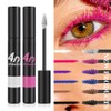 Color Mascara: 24-hour waterproof, rolled, dense, long time keeping, metallic