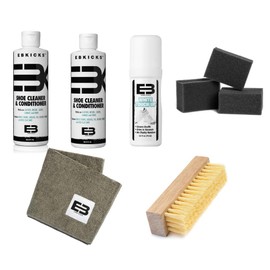 EBkicks Shoe Cleaner Kit with Bottle and Brush + 2 sponge & white touch up For For Suede, Leather, Whites, canvas and Nubuck