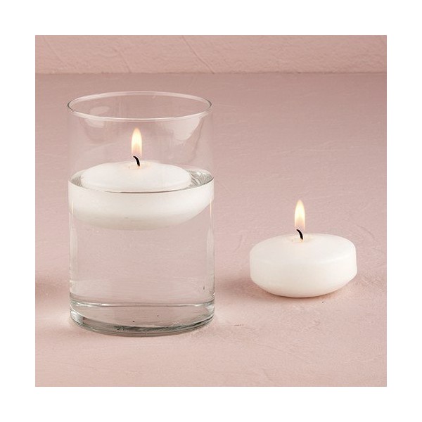 Weddingstar 4021-08 Regular Size Round Candles- White- Pack of 3