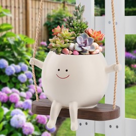 beforpet Cute Hanging Planter, Succulent Planters for Indoor Plants, Cute Pot, Hanging Pot, Pearl Plant Pot, Indoor Hanging Planter Pot, Cute Succulent Planter for String of Pearls Plant Live