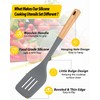 Pack of 4 Silicone Kitchen Utensils Set, Non Stick Solid