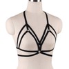 HJZLSSYS Women Harness Elastic Cupless Cage Bra Hollow Out Strappy