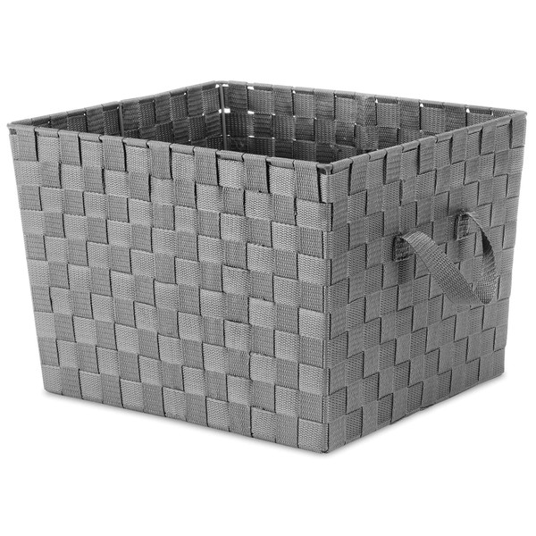 Whitmor INC 13x15x10 Gry Woven Tote, 13 by 15 by