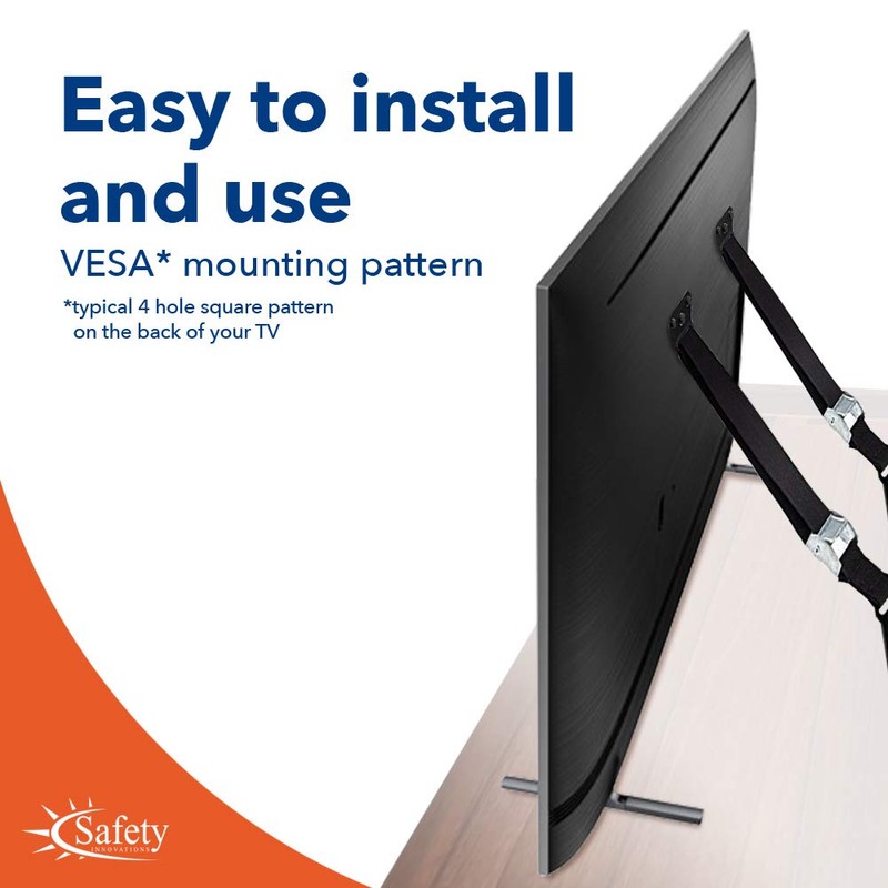 Anti-Tip Furniture/Flat Screen TV Safety Strap (Black)