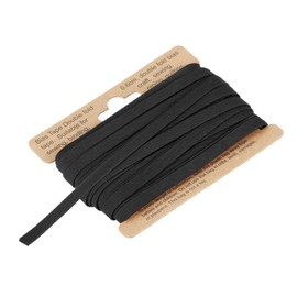 MECCANIXITY 1/4 Inch Double Fold Bias Tape Polyester Continuous Bulk Bias Tape for Sewing,Seaming Quilting Hemming Binding Crafts (Black 10 Yards)