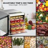Cercker Food-Dehydrator Machine 8 Stainless Steel Trays, 500W Jerky Dehydrator
