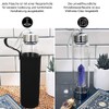 HINATAA Crystal Water Bottle, Removable Healing Natural Quartz Water Bottle,