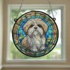 Image Industry Shih Tzu Stained Glass Effect Suncatcher - Garden