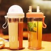 Qiilu - Botella de agua de 600 ml, innovadora botella