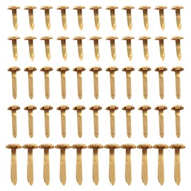 JIHUOO 300 Pcs 3 Sizes Large Metal Paper Fasteners Large Round Head Brads Paper Crafting Brads Long Split Pins Paper Craft Supplies Scrapbooking Embellishments
