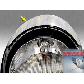 QAA Is Compatible with 2002-2006 Ford Thunderbird 2 Piece Stainless Head Light Accent Trim, Installs onto top of Headlights. HL43670