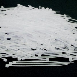 Sempiterno Approximately 1000 Pieces Ultra Small Cable Ties Width: 0.07 inches (1.9 mm) Length: 3.1 inches (80 mm), Gardening, Electric Storage, DIY, Handicrafts (White)