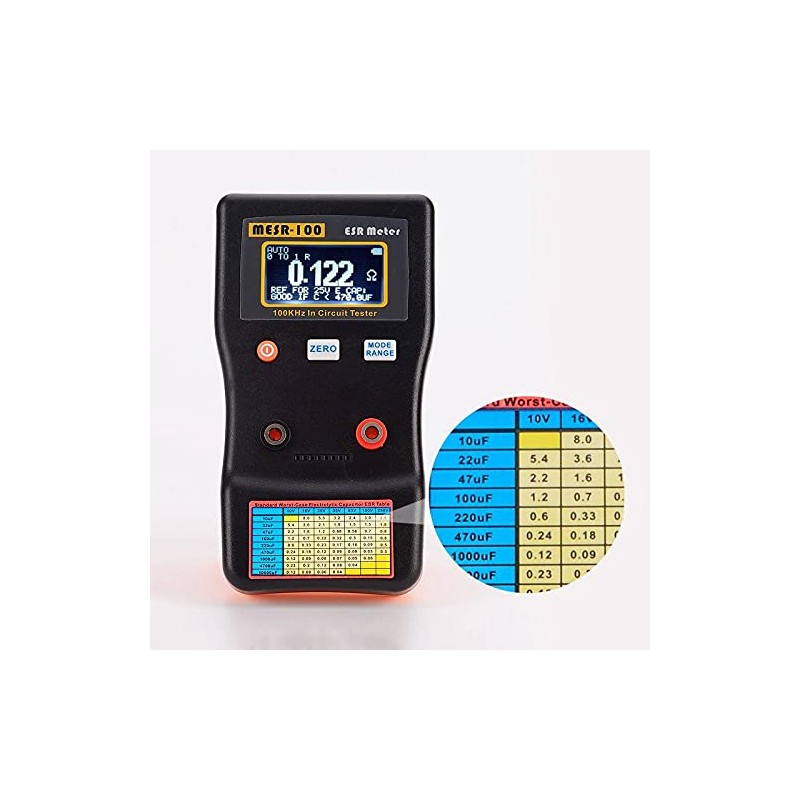 Ticfox MESR-100 Auto Ranging ESR Capacitor Low Ohm Meter Capacitive