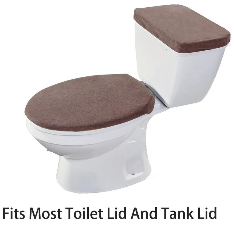 Madeals Toilet Mat and lid Cover Set with Toilet Tank