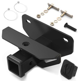 Tyger Auto Class 3 Trailer Hitch & Cover Kit TG-HC3D002B fits 2003-2018 Dodge Ram 1500; 2019-2025 Classic; 2003-2014 2500 3500 2-Inch Receiver Hitch Factory Rear Tow Hitch Towing Combo, Black