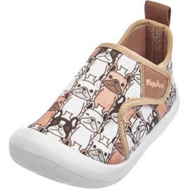 Playshoes Unisex Children's Casual Shoes, All-Over Dog Trainers, Brown Allover Dogs