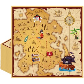 Yomover Pirata - Tovaglioli di carta per feste dei pirati per bambini, 50 pezzi