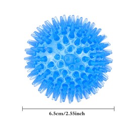 metagio 4 Pack Squeaker Ball Dog Toy, Dogs Chew Spiky Ball, Floatable Dog Pool toy,Toss Fetch Toys for Puppy, Ideal for Medium and Small Dogs Teeth Cleaning Supplies