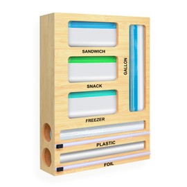 MSJGA Magnetic Food Bag Storage Organizer for Drawer or Refrigerator, Compatible with Gallon,Quart, Sandwich, Snack & Variety Size Bags