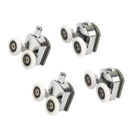 WeddHuis 4 Pezzi Rotelle Box Doccia Doppie 23 Mm, Resistenti E Silenziose, Per Porte In Vetro 3-6 Mm