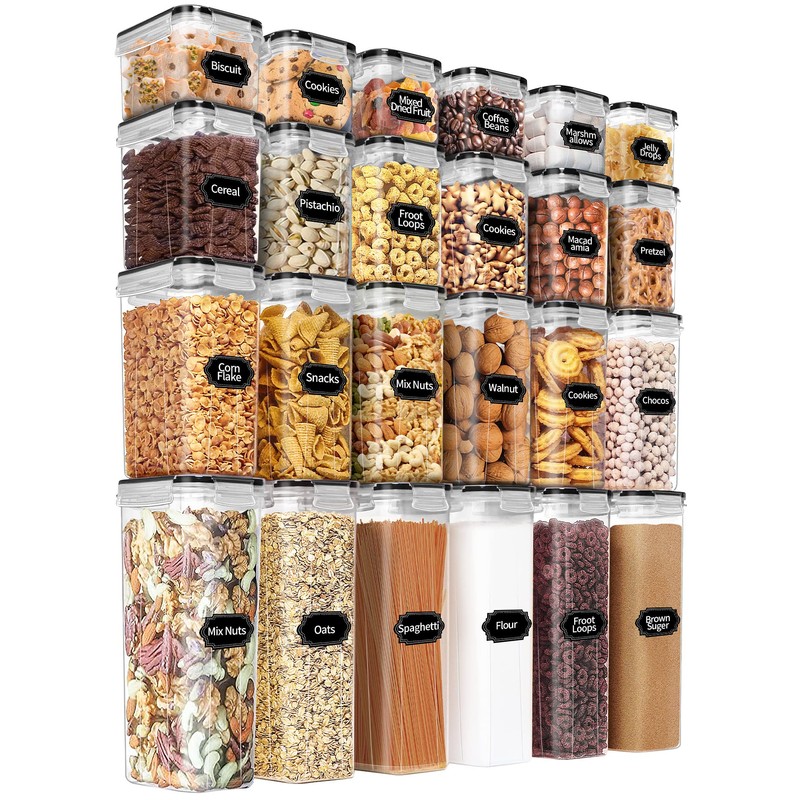 PRAKI Airtight Food Storage Containers Set with Lids - 24