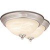 VAXCEL Stevens 2-Pack 13-in W LED Nickel Transitional Flush Mount