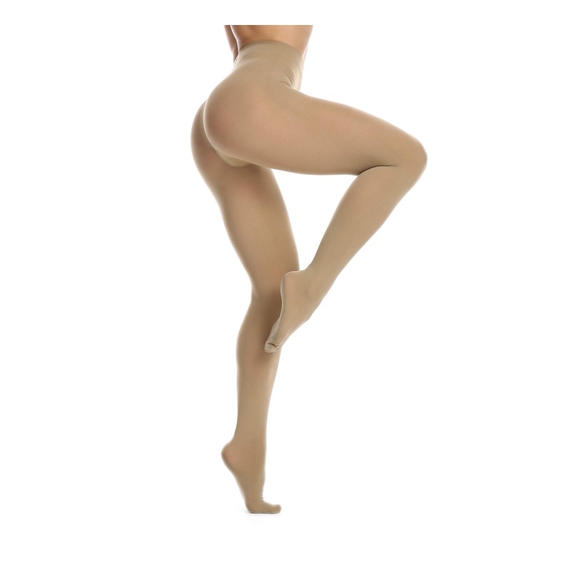 Frola Women's 80 Denier Soft Semi Opaque Solid Color Footed