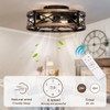 SabvioZh Farmhouse Caged Ceiling Fan with Light Flush Mount, Small