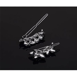 gaobaozhu Five Petal Flower Hair Clip Simple Retro Hair Barrettes for Women Rhinestone Hair Barrettes Crystal Hair Slide Clips Rhinestone Shiny Hair Pins Bling French Clip Clasp for Fine Hair