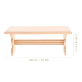 BESTonZON Miniature Wooden Table and Bench Set for Dollhouse Furniture, 1/12 Scale, Ideal Accessories for Creative Decorations, Perfect for Kids, Props and Imaginative Scenes in the Dollhouse