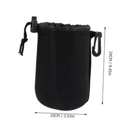 SEWACC 4pcs Neoprene Camera Lens Bags Flexible Durable Lens Cases Protects Against Moisture Dust Scratches for DSLR and Photography Accessories for Professionals Hobbyists