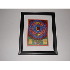 Cleveland Vinyl Framed Simon and Garfunkel In Central Park 1981 NYC Handbill Paul Simon 14" by 17" Poster
