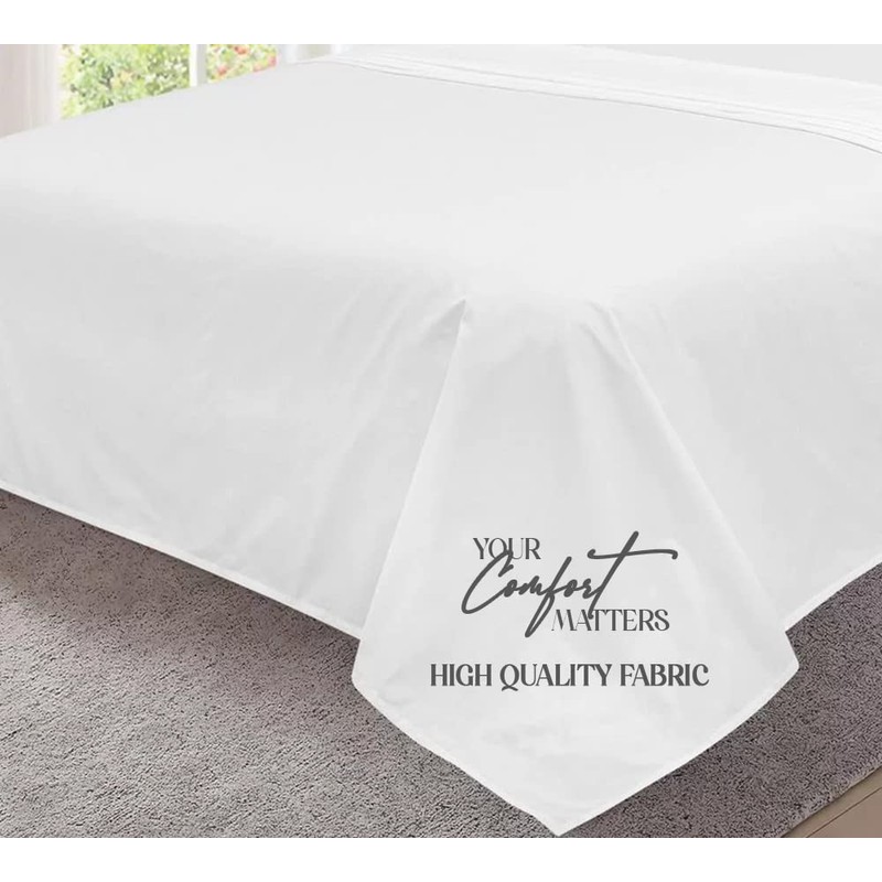 MistyMorning Flat Sheet, Soft & Premium quality Bedding & Linen,