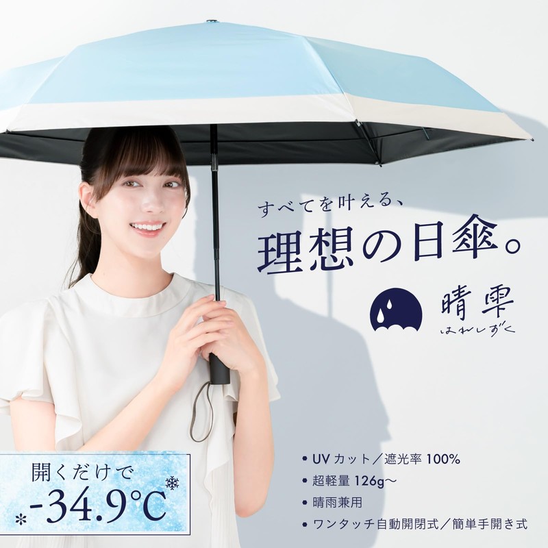 【Featured on TV】Hareshizuku (晴れしずく) Folding Umbrella, Sun Umbrella, 100% Complete