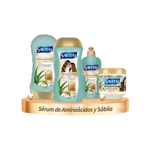 Savital Shampoo Colombiano (4 Pack) Savital Shampoo Serum de Aminoacidos