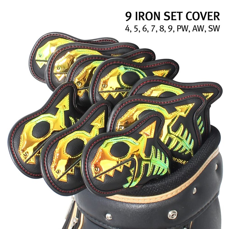 AIMSHARK Skull_Shark Golf Iron Cover / 1 Piece or 9