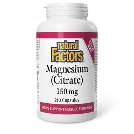 Natural Factors Magnesium (Citrate) 150 mg 210 Capsules