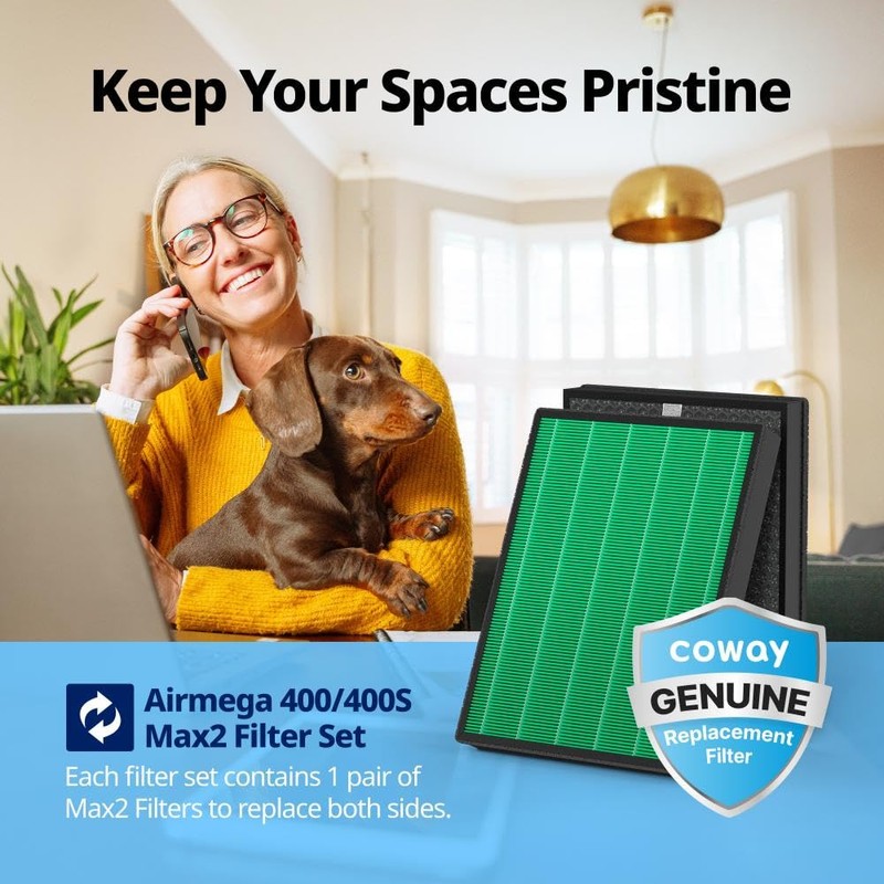 Coway Airmega 400/400S Air Purifier Replacement Filter Set, Max 2