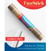 FunStick 36" x 200" Brown Shiplap Peel and Stick Wallpaper