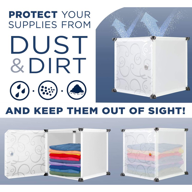 Work-It! Cube Storage Organizer - 12 Cubes | Stackable Portable