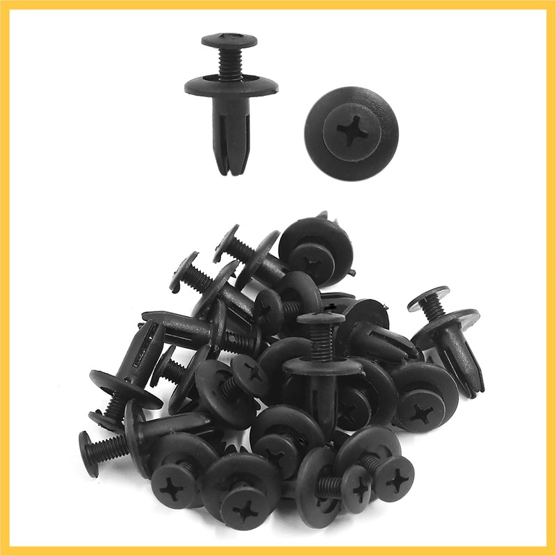 REPAIROCK 20PCS Black Car Trim Door Panel Retainer Clips Rivet