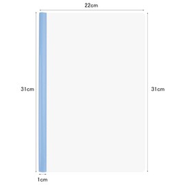 A4 Rail Slide File Folder, Mixed Color, 10 Books, 0.4 inch (1.0 cm) Wide, Large Capacity, Transparent File, Document Classification Folder, Meetings, Office, Seminars, Documents, Storage