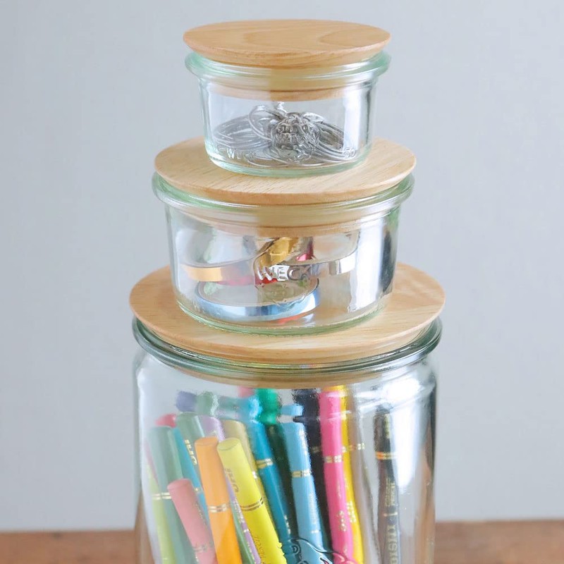 with WECK|FLAT TOP WOODEN LID Wooden Lid (Small)