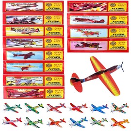 XULEGGNK Glider Planes Set, Polystyrene Aeroplane Model, Gliders for Children, Aviator Throwing Gliders, The Classic for Children's Birthday, for Children's Birthday Party Favours (12 Pieces)